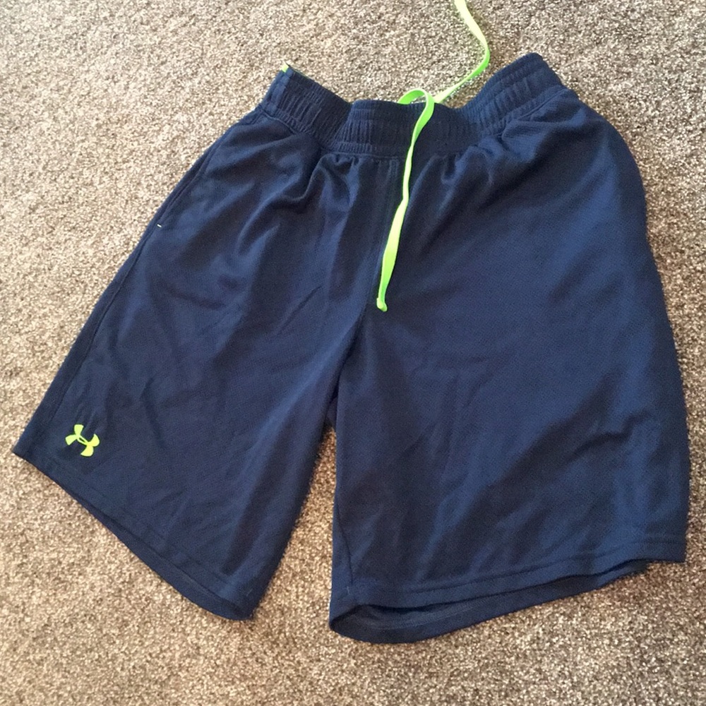 Under armour athletic shorts navy medium